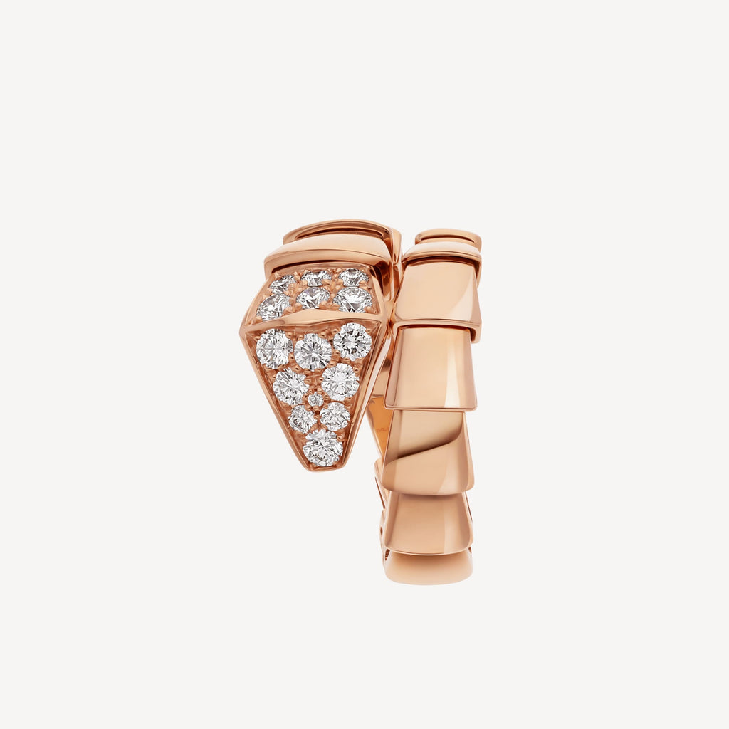 18K BV Serpenti Viper Head Diamond Ring