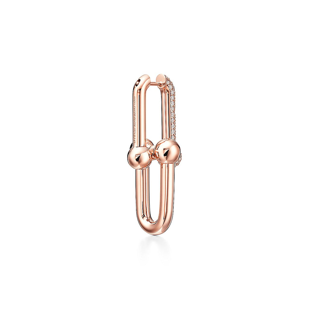 18K T HardWear Large Link Diamonds Earrings