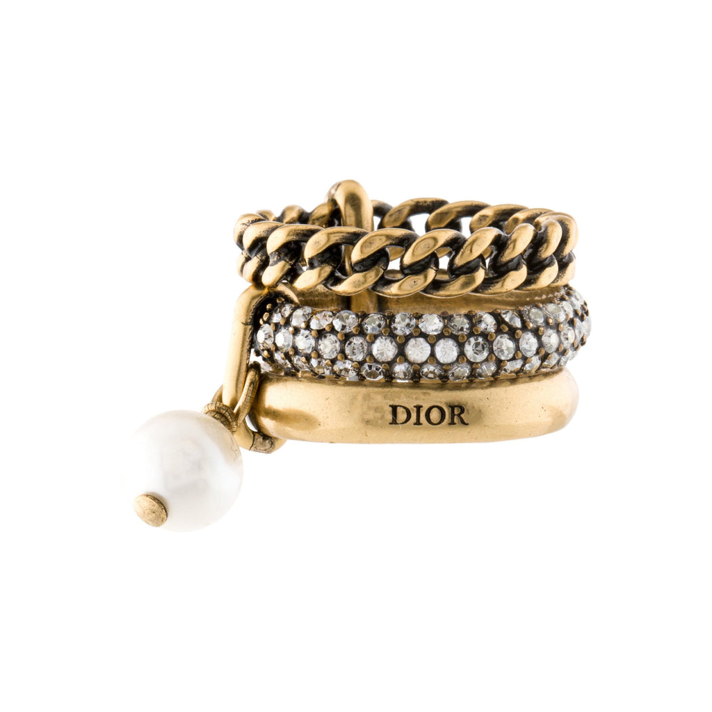 18K CD Pearl & Crystal J'Adior Rings