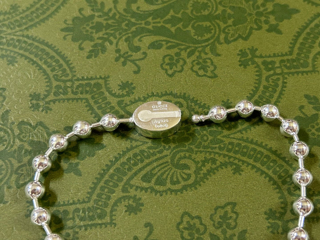 GG Interlocking G Green Necklace