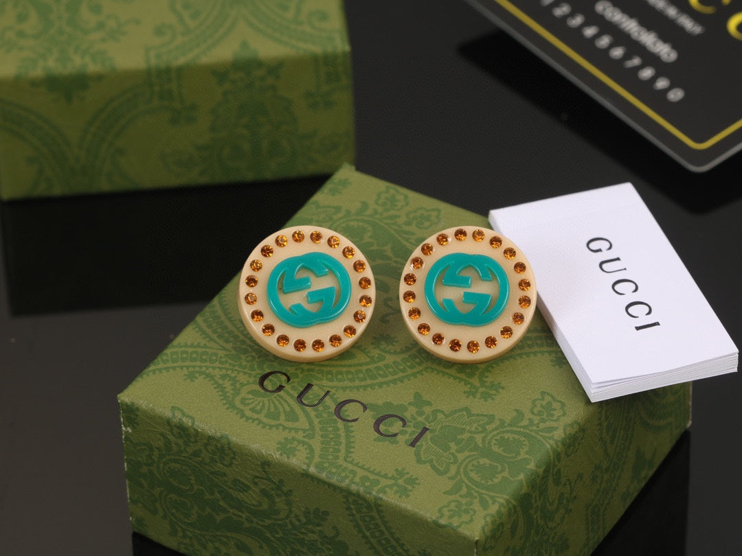 18K Double G Resin Earrings