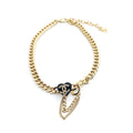 18K CC Black Choker Necklace