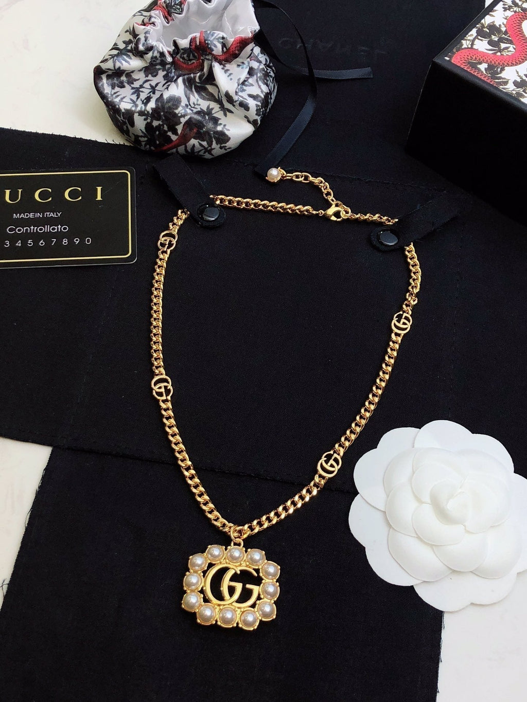 18K GG Pearl Necklace