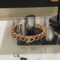 18K CC 26C Brown Open Cuff Bracelet