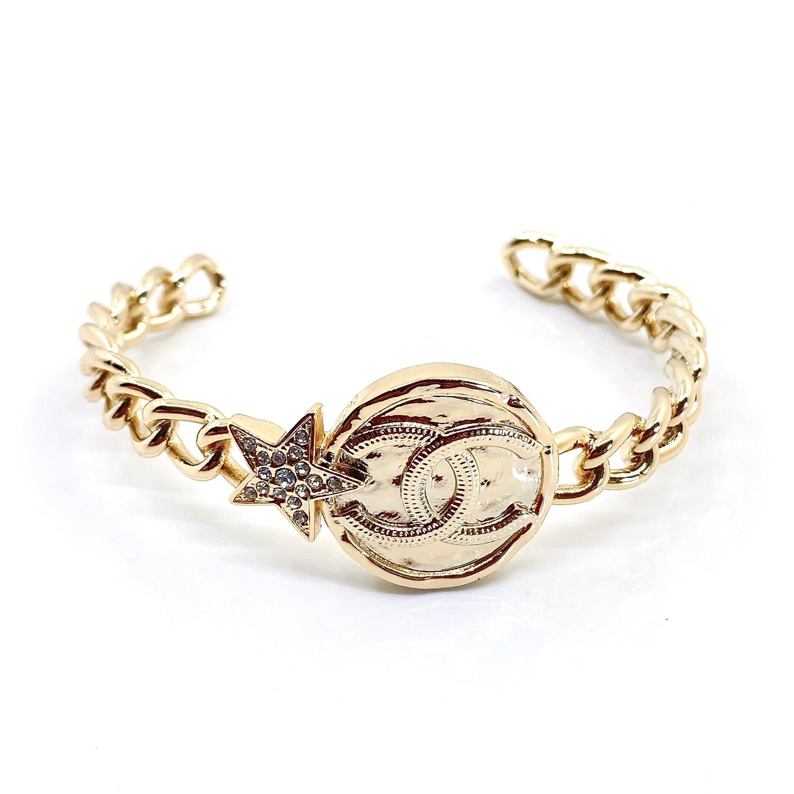 18K CC Open Bracelet