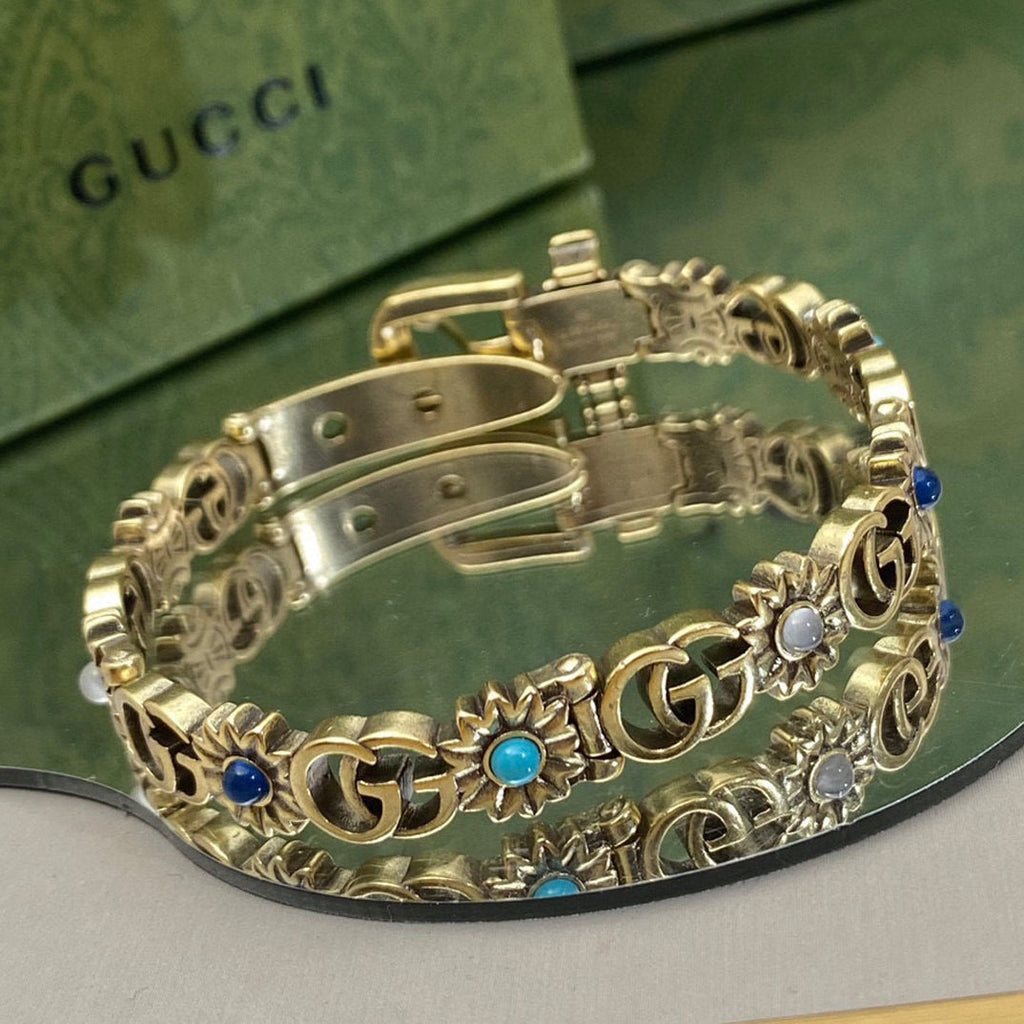 18K Double G Flowers Bracelet