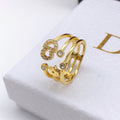 18K CD Star Diamonds Ring