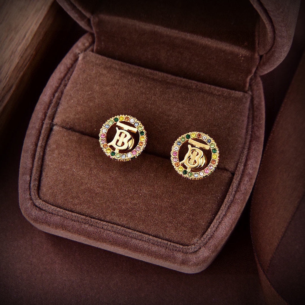 18K BB Color Crystals Earrings