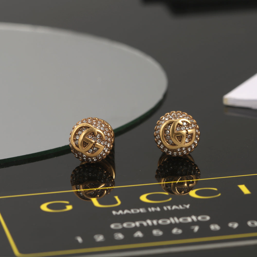 18K Double G Vintage Earrings