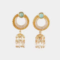 18K BV Circle Diamonds Earrings