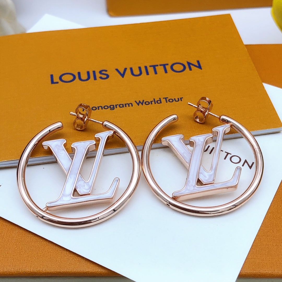 18K Louis Louise Hoop Pearls Earrings
