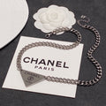 18K CC Triangle Necklace