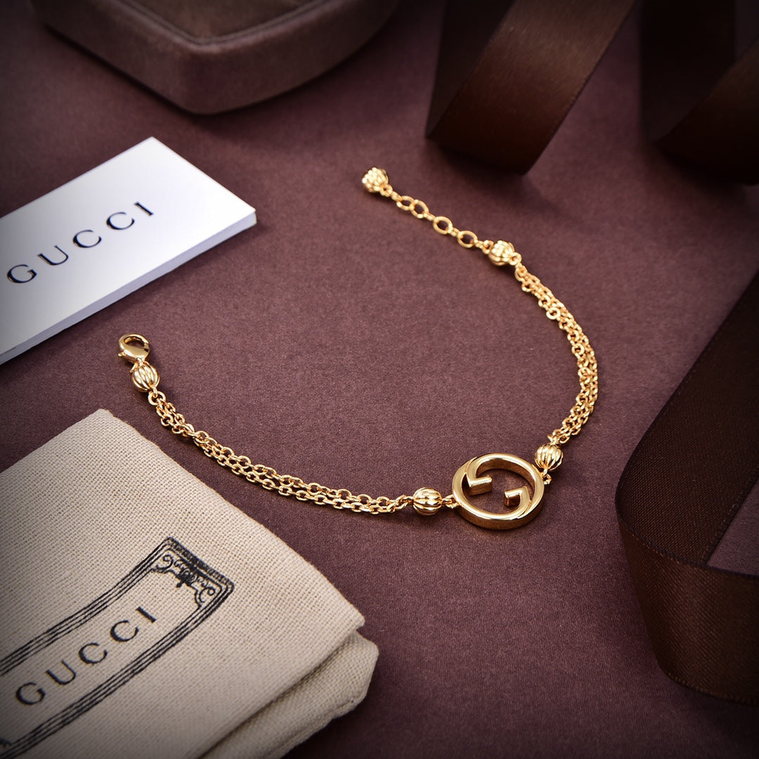 18K Double G Blondie Interlocking G Bracelet