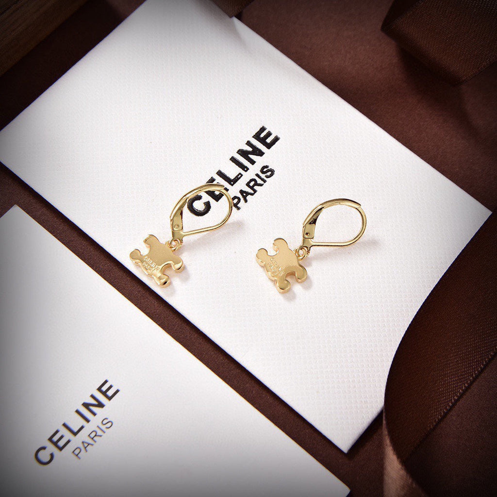 18K Triomphe Rhinestone Earrings