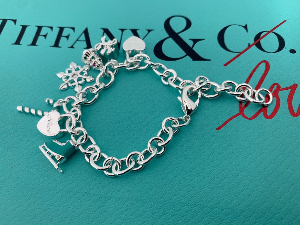 18K T Christmas Tag Bracelet