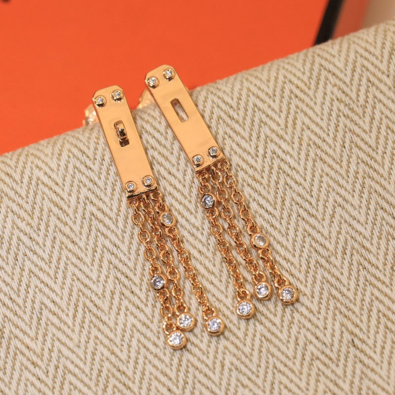 18K Her Diamond Kelly Gavroche Earrings